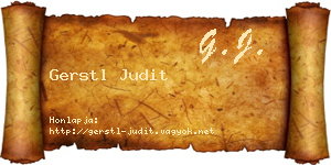 Gerstl Judit névjegykártya